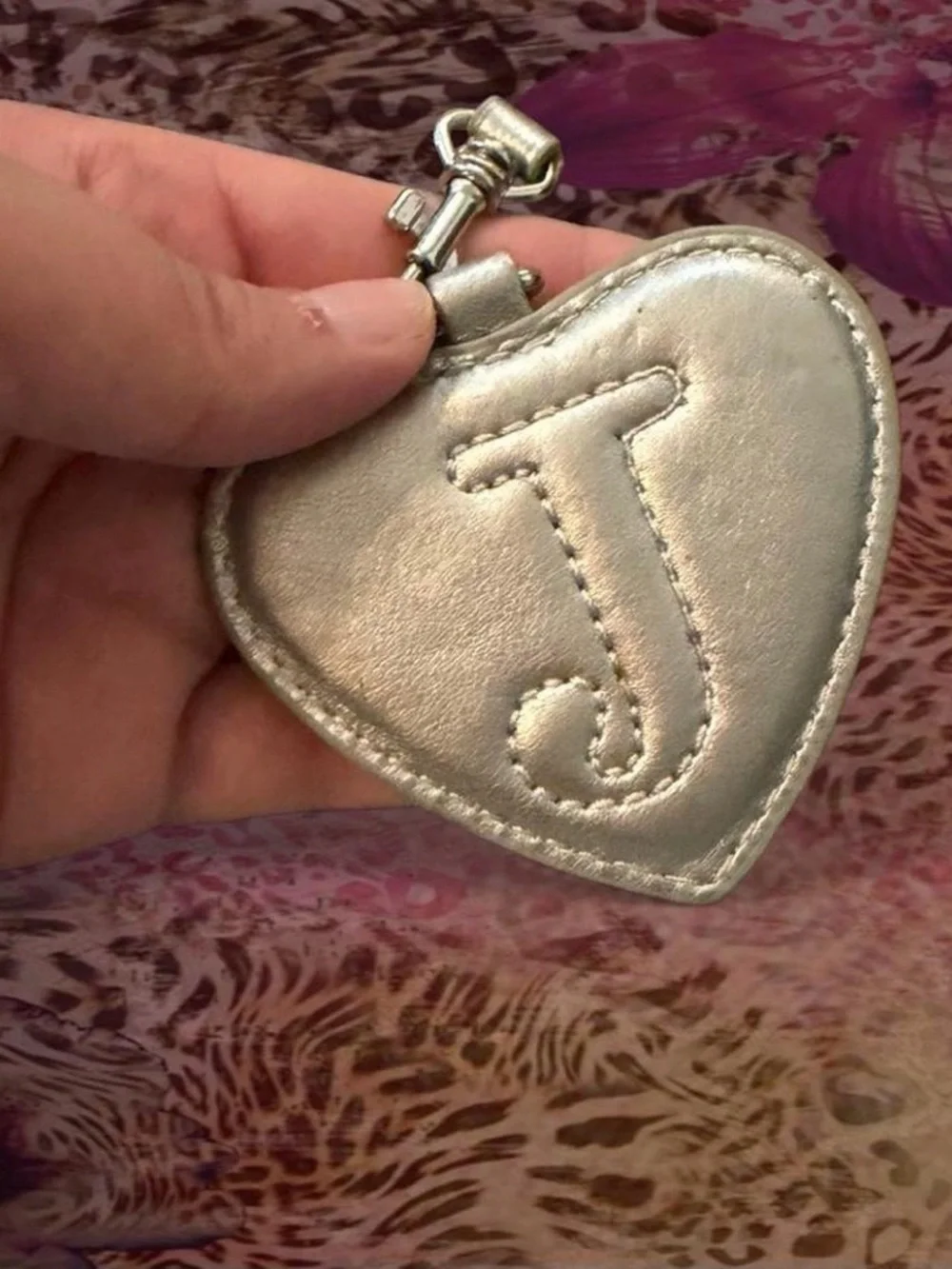 Juicy Couture Black Velvet Shoulder Bag with Pink Crest